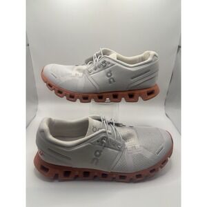 On Cloud 5 Grey And Orange  Womens 8